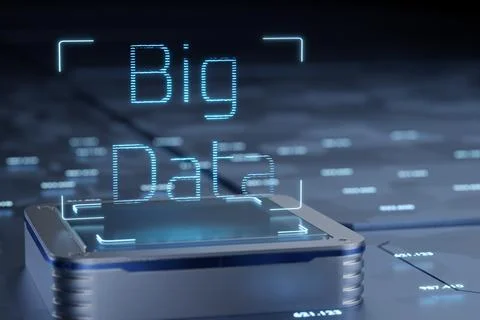 Data array visual concept. Big data visualization. Big data connection comple Illustrazione stock