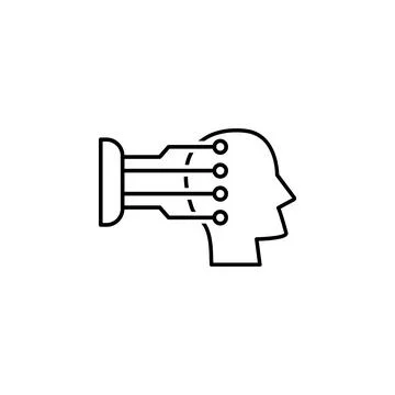 Data, artificial intelligence icon. Element of technological data icon for Stock Illustration