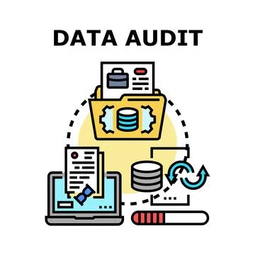 Data audit process optimizing information management イラスト素材