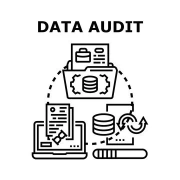 Data audit process optimizing information management 스톡 일러스트