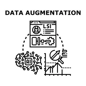 Data augmentation process for artificial intelligence algorithms Stock Illustration