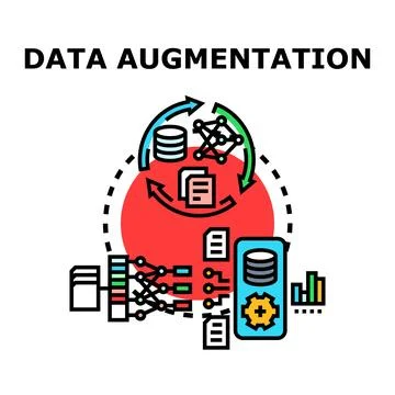 Data augmentation process enhancing machine learning algorithms Stock-Illustration