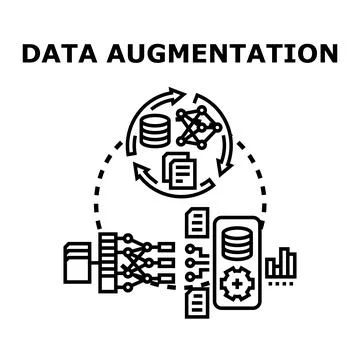 Data augmentation process enhancing machine learning algorithms Stock-Illustration