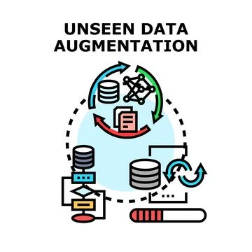 Data augmentation process maximizing machine learning efficiency Stock Illustration