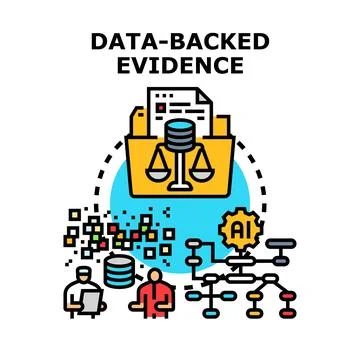 Data backed evidence for analytical decision making 스톡 일러스트