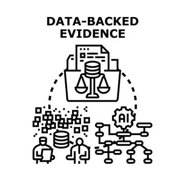 Data backed evidence for analytical decision making Stock Illustration