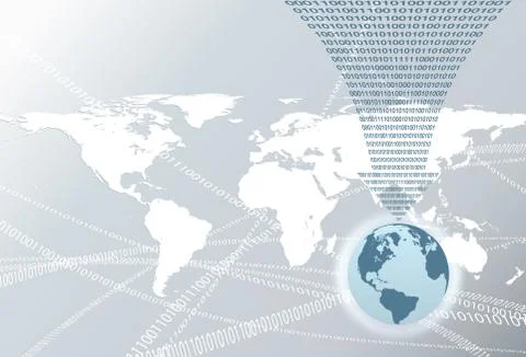 Data Background - Binary code background Stock Illustration