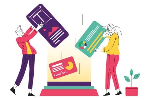 Data Backup and Recovery Illustrazione stock