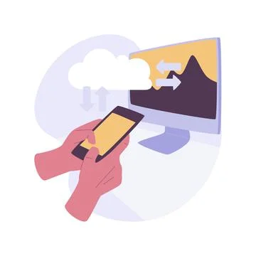 Data backup and recovery isolated cartoon vector illustrations. 스톡 일러스트