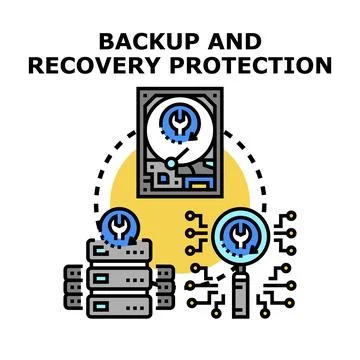 Data backup and recovery protection using cloud servers 库存插图