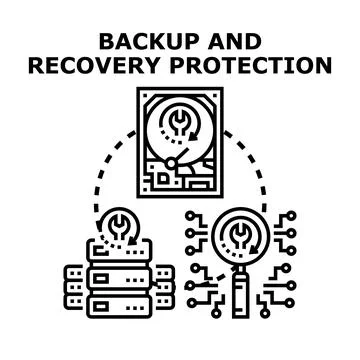 Data backup and recovery protection using cloud servers 库存插图
