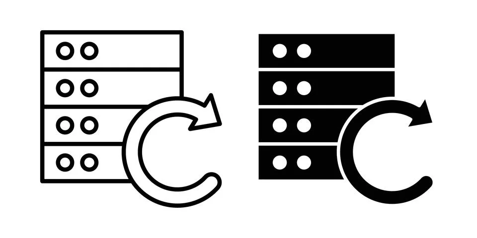 Data backup icon vector symbol graphics 库存插图