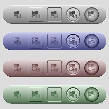 Data backup icons on menu bars Illustrazione stock