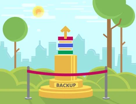 Data backup monument Stock Illustration