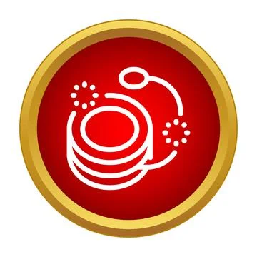 Data backup process icon on red button 库存插图