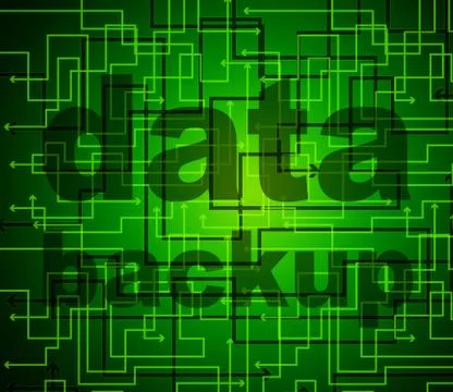 Data backup representing file transfer and computer Illustrazione stock
