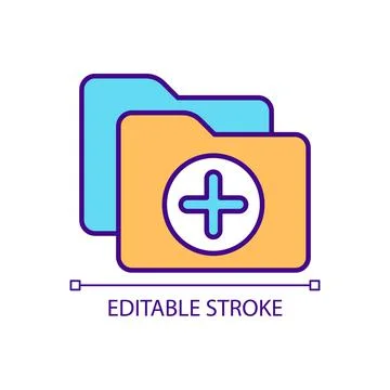 Data backup to save information RGB color icon Stock Illustration