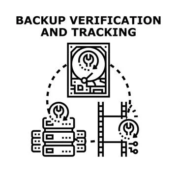 Data backup verification and tracking services 스톡 일러스트