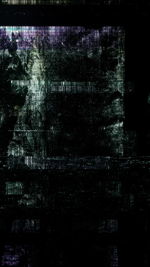 Data Band Digital Corruption Glitch bands with digital rain artifacts glitch Stock Footage 333910576