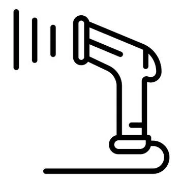 Data barcode scanner icon, outline style Illustrazione stock