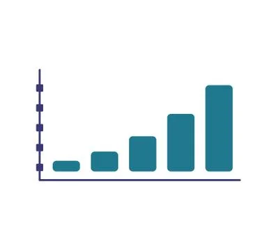 Data bars icon. Infographic design. Vector graphic Illustrazione stock