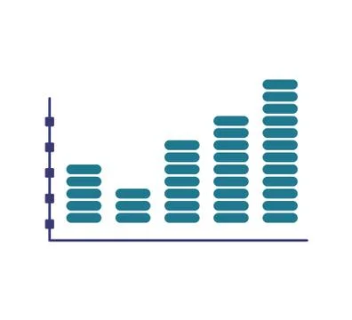 Data bars icon. Infographic design. Vector graphic Illustrazione stock