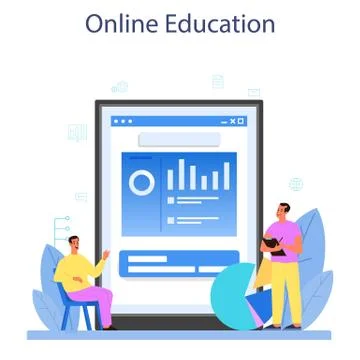 Data base administrator online service or platform. Female and male Illustrazione stock