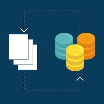 Data base design Illustrazione stock