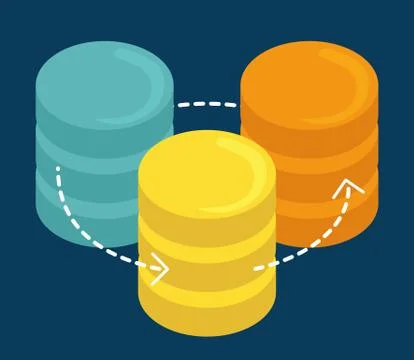 Data base design Stock Illustration