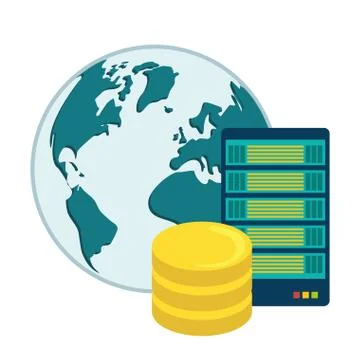 Data base design Illustrazione stock