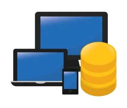 Data base design Illustrazione stock