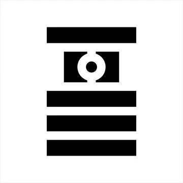 Data base glyph icon vector illustration isolated on white background Stock Illustration