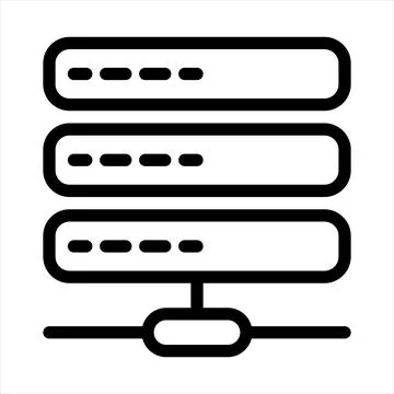 Data base line icon vector illustration isolated on white background Stock Illustration
