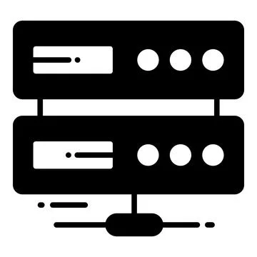 Data base, Protection and security vector icons set cyber computer network .. Stock Illustration