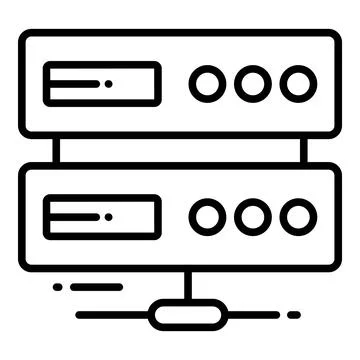 Data base , Protection and security vector icons set cyber computer network.. Illustrazione stock