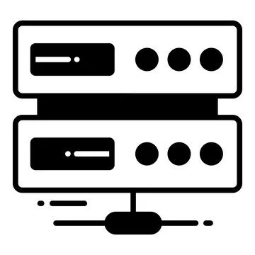 Data base Protection and security vector icons set cyber computer network b.. Stock Illustration