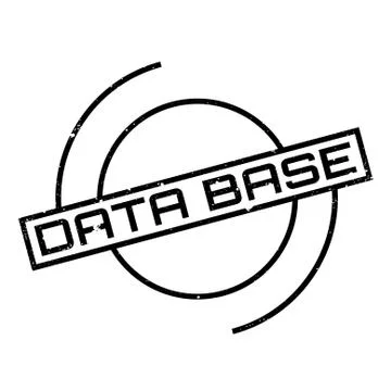 Data Base rubber stamp Illustrazione stock
