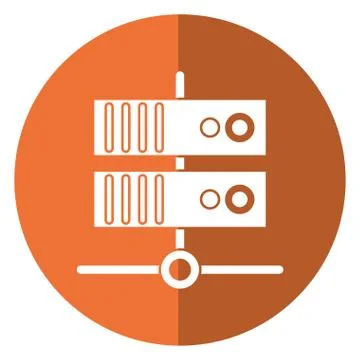 Data base technology server system shadow Illustrazione stock