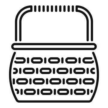 Data basket storage information binary code icon Stock Illustration