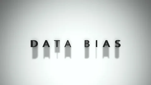 Data Bias 3D title animation matte black text on a white background Stock Footage 300716448
