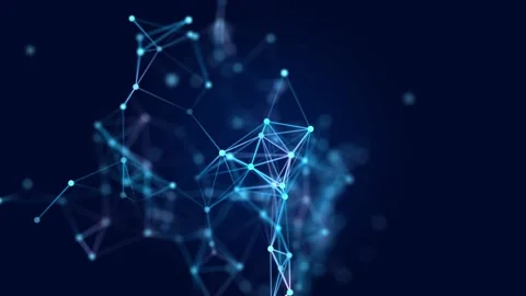 Data binding cells. Digital blockchain concept. information transmission system. Stock Footage 155231585