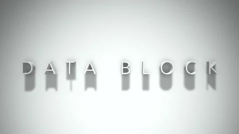 Data block 3D title animation with shadows on a white background Stock Footage 297515628