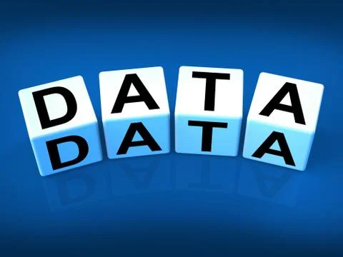 Data blocks mean info technology or database Illustrazione stock