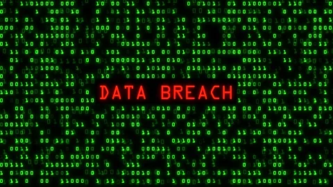 Data Breach Animation – Cybersecurity Hacking Attack Binary Code Background Stock Footage 317546185