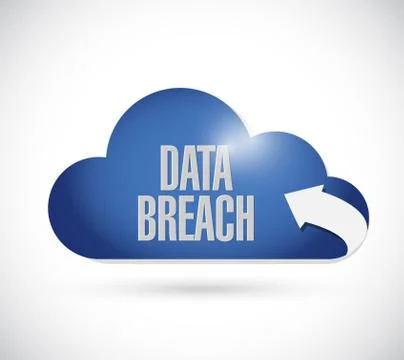 Data breach cloud sign concept Stock Illustration
