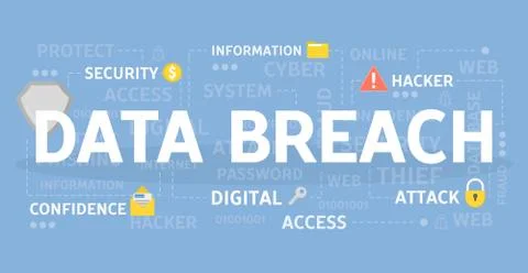 Data breach concept. 스톡 일러스트