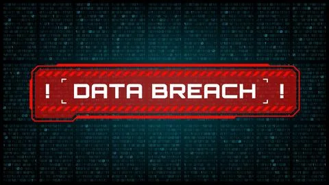 Data breach, cyber attack threat warning banner Illustrazione stock