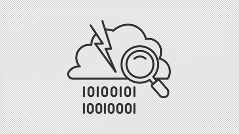 Data breach detection line animation Видео 332056122