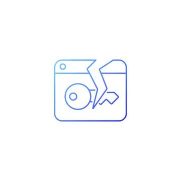 Data breach gradient linear vector icon 스톡 일러스트