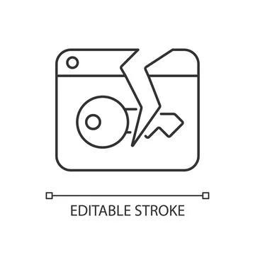 Data breach linear icon Illustrazione stock